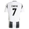 Original Trikotsatz Juventus Chiesa 7 Heimtrikot 2024-25 Für Kinder